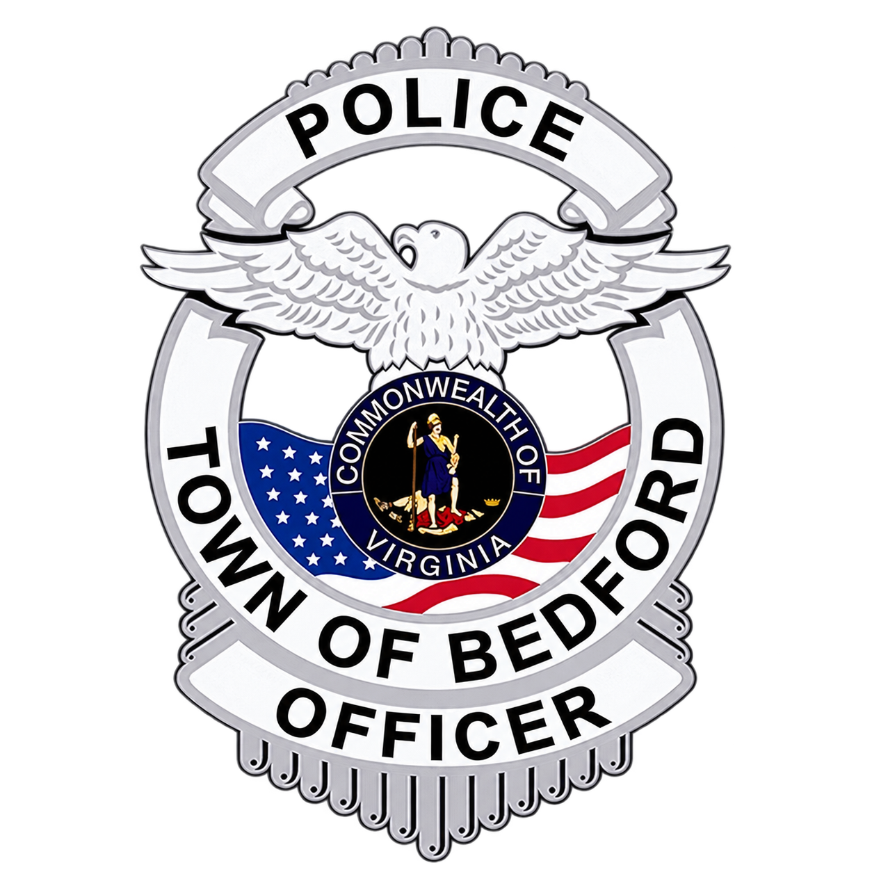 Town of Bedford Police officer badge